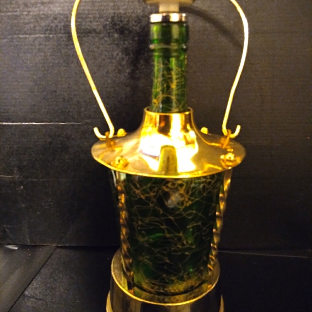 Vintage Green Bottle Decanter Music Box